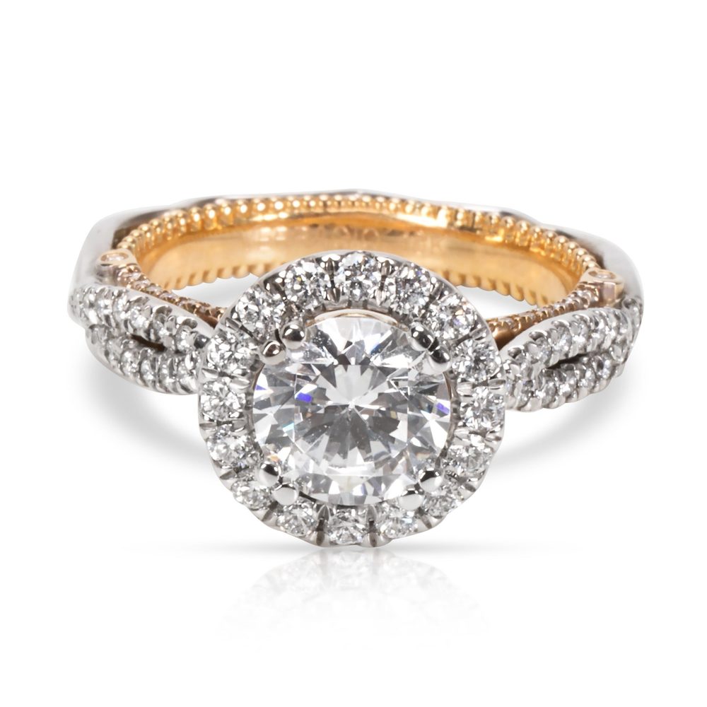 Verragio Parisian Diamond Engagement Semi-Mount Ring in 18K 2 Tone Gold 0.65 CTW